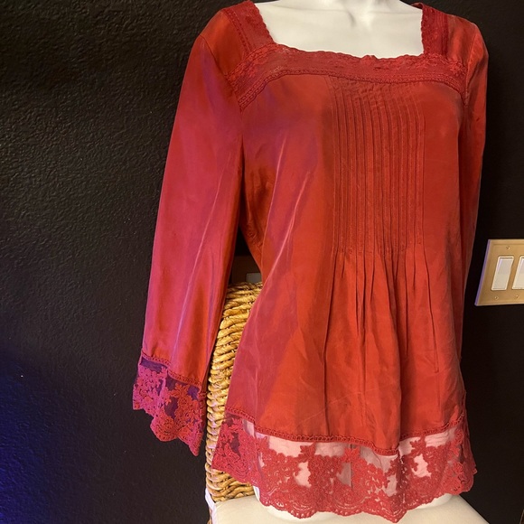 Sundance Silk Long sleeve blouse - Picture 7 of 11